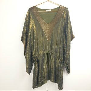 Camilla sequin tunic 100% Silk